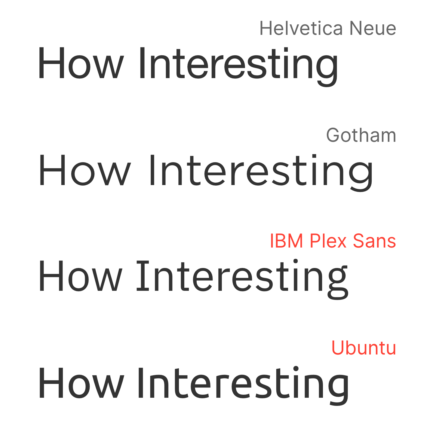 Ubuntu and IBM's Plex Sans really stand out